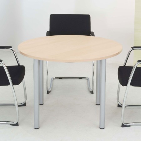 Configuration de table ronde avec chaises de réunion - OPTIMA