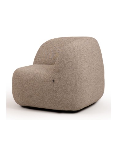 Fauteuil lounge d’angle modulable design gris Jelly de côté.