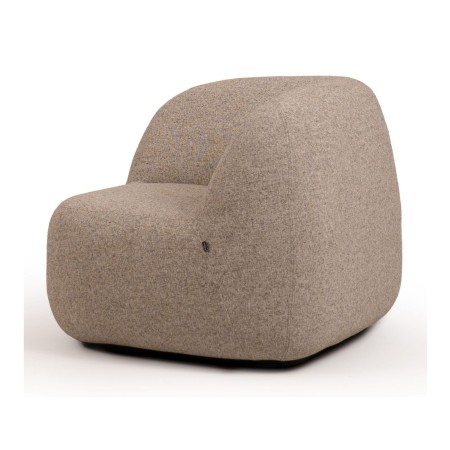 Fauteuil lounge d’angle modulable design gris Jelly de côté.