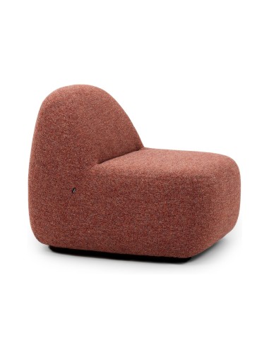 Fauteuil lounge Jelly S à dossier droit en tissu avec assise rembourrée.