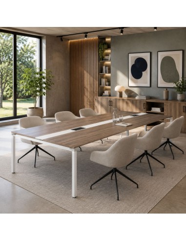 Table de réunion avec séparation centrale - Nova U