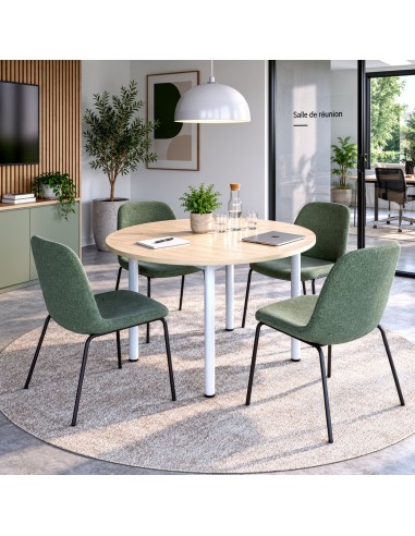 Table ronde avec chaises de réunion bureau - OPTIMA