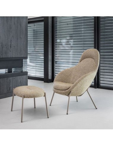 Fauteuil lounge avec repose-pieds dans un espace professionnel élégant - Vieni