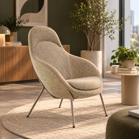 Fauteuil lounge confortable aménagé dans un espace d’accueil chaleureux - Vieni