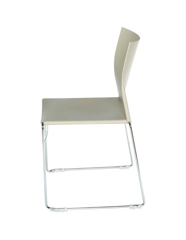 Chaise collectivité empilable et accrochable sable - Jill - Sitek - 3680