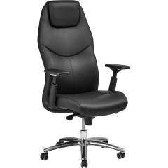 Fauteuil de direction en similicuir noir - Alvin - 8210