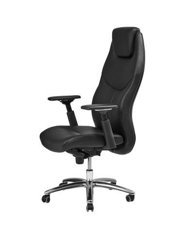 Fauteuil de direction en similicuir noir - Alvin - 8210