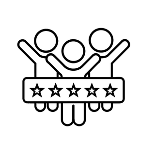 Icône étoiles avis clients 4,9 sur 5 notation Google