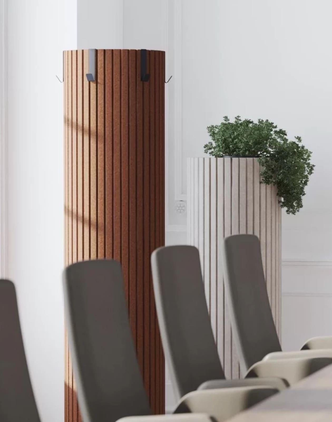 Colonnes acoustiques Parthos pour améliorer le confort sonore dans les bureaux à Zurich