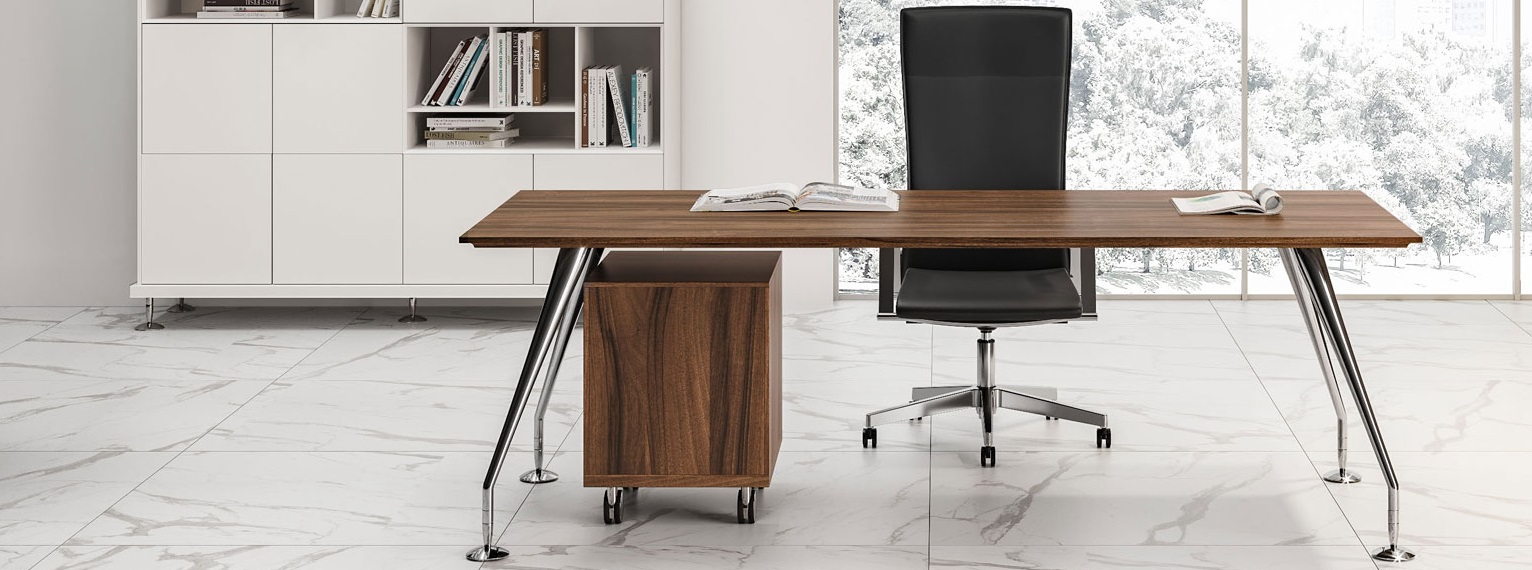 Bureau design moderne et élégant - Enosi Evo - Las Mobili - MonBureau SA